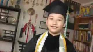 Moshe Kai Cavalin 11YearOld Half Chinese Graduates college [upl. by Egdirdle]