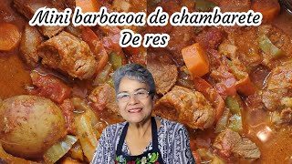 Mini barbacoa de chambarete de res 😋🐮🍅🥕🥔🥖 Cocina tutuli [upl. by Nealy]