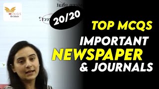 SET 40Top MCQs ON Newspaper amp Journals of INDIA by Yashodhra maam [upl. by Ennyroc405]