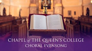 Choral Evensong Live from Queens on Wednesday 13 November 2024 [upl. by Nylodnew]