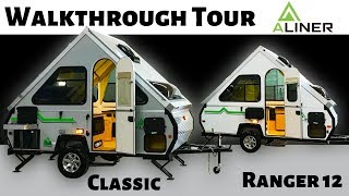 2019 Aliner Classic amp Ranger 12 Folding Trailers  Walkthrough Tour [upl. by Arait]