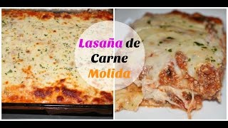 Lasaña de carne molida  Cocinando con Ros Emely [upl. by Platto]