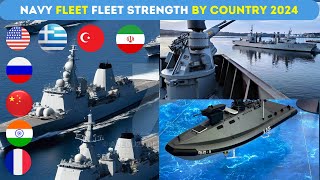 Navy Fleet Fleet Strength by Country 2024 [upl. by Adnirol]