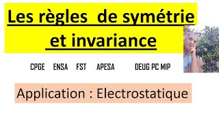 Règles de symétrie  application électrostatique [upl. by Monetta575]