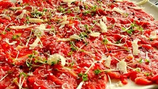 Fresh Home Made CARPACCIO  How To make carpaccio without freezing [upl. by Erdnuaed772]