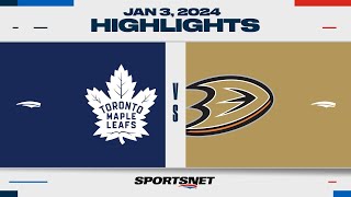 NHL Highlights  Maple Leafs vs Ducks  January 3 2024 [upl. by Schroeder]