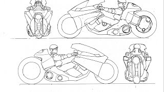 Akira bikes objects Model sheets by Takamura Store [upl. by Koziara]