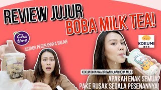 BOBA MILK REVIEW Kokumi vs Chatime [upl. by Alaikim677]