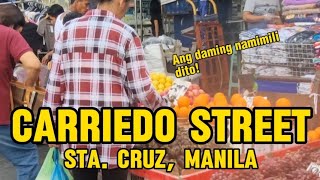 Walking along Carriedo Street from LRT Carriedo Station to Quiapo Church [upl. by Kcirre]