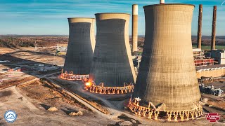 Cooling Towers Demolition  Paradise KY  DH Griffin Wrecking [upl. by Cofsky]