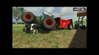 TRACTEUR VS VACHE FARMING SIMULATOR 2011 [upl. by Washko]