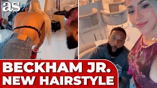 Odell Beckham Jr DAZZLES fans with bold NEW HAIRSTYLE transformation [upl. by Rem680]