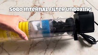 Unboxing Sobo FE1504 Internal Filter for My Turtle Tank 🐢 [upl. by Freiman886]