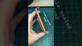 Using beeswax to finish leather edges  Leathercraft tips [upl. by Eilrahc676]