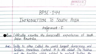 BPSE 144 solved assignment 20222023  BPSE 144 solved assignment in English 20222023  BAG IGNOU [upl. by Eniamat972]