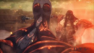 EREN VS ARMIN COLOSSAL TITAN AOT FINAL SEASON [upl. by Nodgnal]