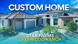 Tour a GORGEOUS Custom Home in Lakewood Ranch Florida [upl. by Arahat]