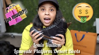 LUXURY UNBOXING  LOUIS VUITTON  LAUREATE PLATFORM DESERT BOOT  VLOG [upl. by Connelly305]