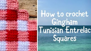 Crochet Gingham Tunisian Entrelac [upl. by Graniela674]