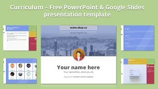 Free Resume PowerPoint template [upl. by Arayk]