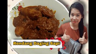 Resep rendang daging sapi empuk dan enak asli padang  minang [upl. by Ilrahc]