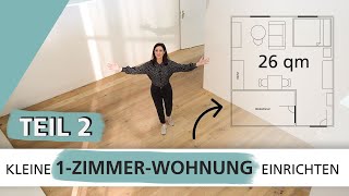 Kleine 1ZimmerWohnung einrichten  Teil 2  HOW TO  INTERIYEAH [upl. by Rickert]