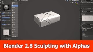 Blender 28 Sculpting with Alphas [upl. by Zzaj]