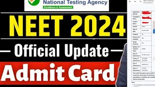 Neet Admit Card 2024 Date  Neet Postponed   How To Download Neet Admit Card Neet 2024 Latest News [upl. by Namas]