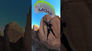 Family Tandem BASE jump  Chicago to Tandem BASE Moab youtubeshorts skydive travel adrenaline [upl. by Tenner531]