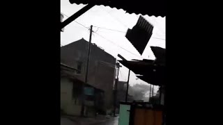 Tornado hit Klaten Several trees fell and residential areas were damaged due to this incident [upl. by Boyes]