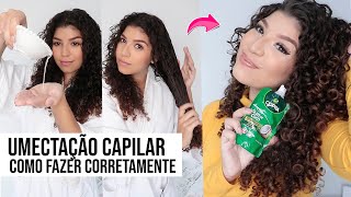 COMO FAZER UMECTAÇÃO CAPILAR NO CABELO CACHEADO corretamente  por Jessica Melo [upl. by Airdnoed]