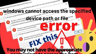 Fix error windows cannot access the specified device path or file [upl. by Alrzc]