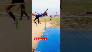 Girls power🔥 shorts viralvideo trackandfield physical girl highjump viralreels [upl. by Rettke]