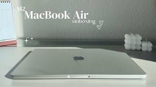 unboxing my new MacBook Air M2 silver ✨📦  disappointed I didn’t expect THIS [upl. by Neelrihs]