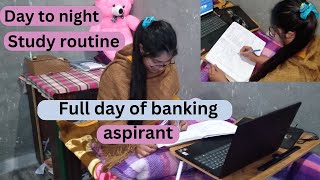 Full day of a banking aspirant 10 hr study routine studyvlogs banking adayinmylife bankpo sbi [upl. by Naened]