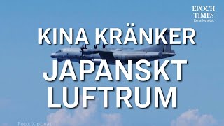 Kinesiskt spaningsplan kränker japanskt luftrum [upl. by Sibelle]