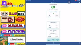 27112024 2d မနက် ဈေး  1201  အားလုံးပေါက်ကြပါစေ  Shwe Phyo Lay [upl. by Yesoj590]