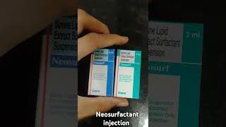 Neosurfactant injection uses neosurfactant neosurf prematurebaby lungs shorts trending prise [upl. by Anaitit]