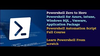 Learn Powershell Basic To Advance  Powershell Script for SQL  Azure  windows  Vmware Intune [upl. by Anialem301]