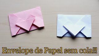 Como fazer envelope de Papel sem cola  origami paper craft  envelope de coração [upl. by Vod]