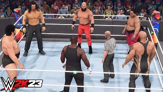 Giants 6Man Elimination Championship Match  Great Khali Big Show  WWE 2K23 PS5 4K [upl. by Deroo43]