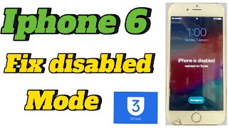 Iphone 6G disabled mode fix on 3utools easy method✅✅✅✅ [upl. by Darrill]