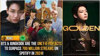 jungkook BTS Dominates Spotify Charts with 17 Billion Streams  Latest News 2024quotjungkook [upl. by Anyt]