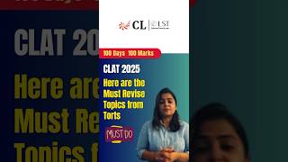 Important Topics to revise in Torts clat2025 clatpreparation clatrevision [upl. by Eenerb]