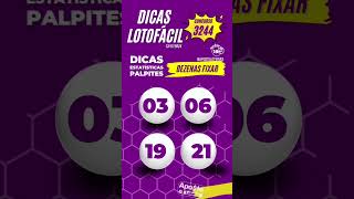 LOTOFACIL 3244 43 MILHÕES 13112024 DICAS ESTATISTICAS PALPITES lotofacil loteria [upl. by Ynehteb]