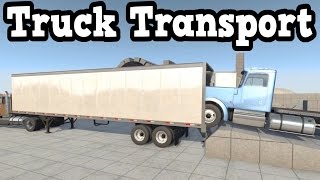 BeamNG Drive  Transporting a Truck in the Dry Van Trailer [upl. by Araiek]