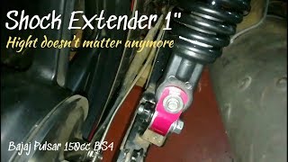 How To Install Shock Extender 1quot  Bajaj Motorcycle 150cc BS4 DIY Hight Extended by 1 Inch [upl. by Nospmoht]