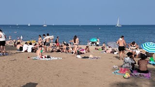 Barcelona Beach Walk August 2024 4K HDR 60fps Barceloneta Beach 🇪🇸 [upl. by Simdars11]