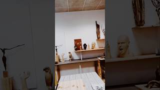 Offenes Atelier am 301124 holzarbeiten bildhauer schnitzen woodworking [upl. by Olatha]