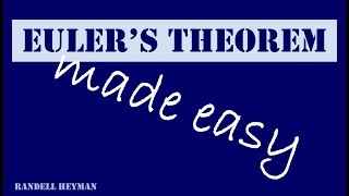 Eulers theorem made easy [upl. by Siro]